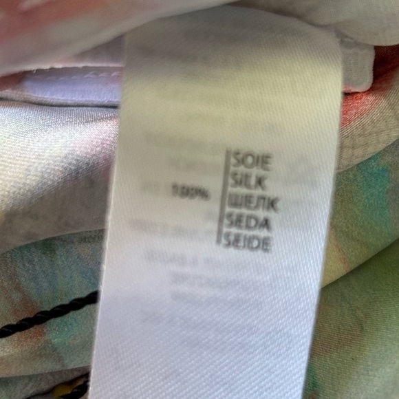 NWT Shan Canada Serena Silk Multicolor Strapless Dress tiered excellent Size 6 - Picture 7 of 10